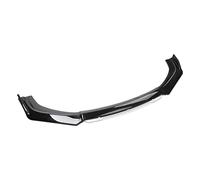 Generic 3 Pezzi Car Front Lip Spoiler Splitter Universale con Protezione Copertura Kit Carrozzeria Anteriore per Auto Materiale PP Durevole Installaz, Nero bianco