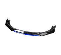 Generic 3 Pezzi Car Front Lip Spoiler Splitter Universale con Protezione Copertura Kit Carrozzeria Anteriore per Auto Materiale PP Durevole Installaz, Nero Blu