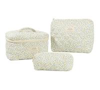 Generic 3 pezzi di set di sacchetti cosmetici Make -Up Borse, sacchetto culturale Donne set estetico roba pulita ragazza coquette estetica sacca da viaggio di fiori per viaggi di bellezza sa