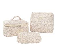 Generic 3 pezzi di set di sacchetti cosmetici Make -Up Borse, sacchetto culturale Donne set estetico roba pulita ragazza coquette estetica sacca da viaggio di fiori per viaggi di bellezza sa
