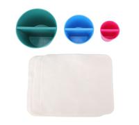 Generic 3 Pezzi di Strumenti per Ceramica a Cono con Bordo Durevole Modellatore in Ceramica di Plastica per Modellare e Lucidare Bottiglie di con 10 Pezzi di Tessuto Scamosciato per Vasai