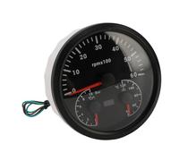 Generic 3 su 1 Tachometro Elettrico Olio Metro Calibro 7 Colori Retroilluminato per Camion Yacht per 4 3/8 Pollici 6000 Giri/min 0 a 10bar 40 a 120 ℃ Facile Installazione (Dialda nera Bambia nera)