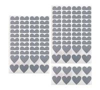 Generic 300 Adesivi a Forma di Cuore, 25 Mm X 28 Mm, Autoadesivi, Ideali per Il Fai Da Te, Bomboniere, Rivelazione Del Sesso Del Bambino, Marketing Aziendale, GRIGIO