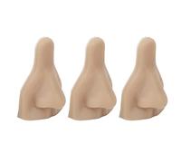 Generic 3PCS Modello di Naso in Silicone Morbido Flessibile Riutilizzabile Simulazione Modello di Naso in Silicone 3D per La Pratica di Insegnamento a Studenti di Medicina e Pierc (Pelle scura)