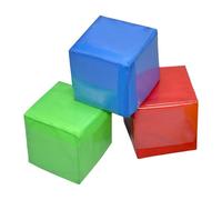 Generic 3x Dadi in Spugna con Tasche Giocattoli Gioco Educativo Dadi per L'apprendimento Impilabile