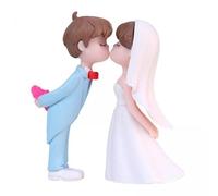 Generic 3x Statuette Rustiche per Torta Nuziale, Sposi Che Si, Ornamento per Torta Nuziale, Bambole per Anniversario, Compleanno