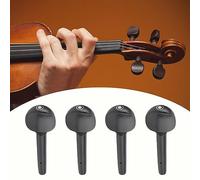 Generic 4 Pezzi di Picchetti per Accordatura per Violino in Legno di Ebano Corde di Violino Durevoli Sostituzione Dell'albero per la Manutenzione del (1/2 piroli per, ebano con occhi di