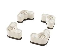 Generic 4 Pezzi di Supporti per Lavatrice E Asciugatrice, Stabilizzatori per Pavimenti, Bianco