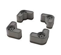Generic 4 Pezzi di Supporti per Lavatrice E Asciugatrice, Stabilizzatori per Pavimenti, Grigio