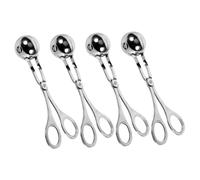 Generic 4 Pezzi Pinze in Acciaio per Polpette e Polpette Strumento Ergonomico per Formare Resistente Utensile Multifunzionale per Carne e Verdure
