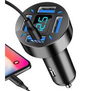 Generic 4-Porta Caricatore Auto USB Accendisigari USB Caricabatterie, Adattatore Per Caricabatteria Da Auto Super Veloce A 4 Porte Da 66 W, Per Laptop Phone PRO/Air