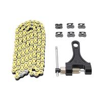 Generic 420 Catena per Moto in Acciaio Resistente 6 Adatta per la Sostituzione delle Maglie Principali per CRF150 Grom 110ml Racing Adatta per Mini Moto (YELLOW)