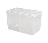 Generic 4x Scatola Porta-tamponi per Trucco Multiuso con Coperchio, Contenitore Portaoggetti, 2 Scomparti, Porta Batuffoli di Cotone per Mensole Da Bagno