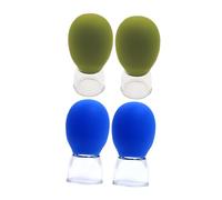 Generic 4x Set di Coppettazione per il Viso in Silicone con Ventosa Professionale per Massaggio Coppette per Massaggio per Viso, Schiena, Cosce, Braccia e