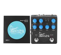 Generic 5 Pedale Effetti DI Box con Preamplificatore per Basso Elettrico, Pedale Effetti DI Compressione in Metallo con Uscita XLR per Bassista Chitarra Elettrica Distorsione Basso