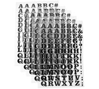 Generic 5 pezzi Lettere Termoadesive in Vinile Nero per Abbigliamento Fai da Te Toppe Stirare per Riparazioni e Decorazioni Tessuti per Vestiti e Zaini