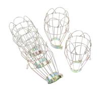 Generic 5 pezzi Protezione in Metallo Industriale Gabbia Coprilampada Antiurto per Lampade Sospensione e Soffitto Telaio Paralume Resistente con Liscio per e