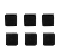 Generic 6 Cubetti di Dadi Vuoti, Blocchi di Dadi di Plastica Non Finiti Fai da Te per Insegnamento, Giochi, Artigianato e Personalizzazione (BLACK)