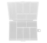 Generic 6 Griglie Scatola Organizer Trasparente Coperchio Sigillante Contenitore per Gioielli per Artigianato Fai Te Perline Compatta Trasparente Scatola Organizer a 6 Scomparti per Amo Pesca