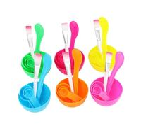 Generic 6 pezzi Ciotole per Maschere Fai da Te con Cucchiai Dosatori e Pennelli Kit Completo per Miscelazione e Creazione Maschere Viso Strumenti Pratici e Resistenti per Colore Casuale