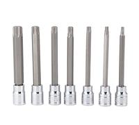 Generic 7 Pezzi 3/8 Pollici Torx Extra Lungo Adatto per Set di Bussole a Stella per Riparazione e Assemblaggio Automobilistico Costruzione in Acciaio Al Cromo Vanadio