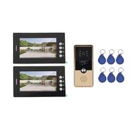 Generic 7 Pollici di Ingresso Video Intercom HD HD con 2 unità: il Kit di Telecamere di Sicurezza Professionale per l'appartamento Villa, 6 Carte di Accesso Incluse nel Materiale Ascamera (#2)