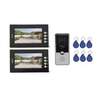 Generic 7 Pollici di Ingresso Video Intercom HD HD con 2 unità: il Kit di Telecamere di Sicurezza Professionale per l'appartamento Villa, 6 Carte di Accesso Incluse nel Materiale Ascamera (#3)