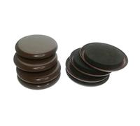 Generic 8 Pezzi Slider per Mobili Pad Antiscivolo per Mobili Feltrini Protettivi Slitte Riutilizzabili Materiale Plastica Durevole EVA Facili Da Applicare Su, Marrone rotondo 8 cm