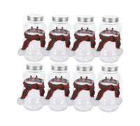 Generic 8x Bottiglie D'acqua per Succhi di Frutta Natalizi Da 500 Ml con Contenitore per Caramelle a Forma di a Prova di Perdite per Bombo, Rosso Verde