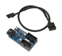 Generic 9pin Header Splitter USB, Aumento 'efficienza da 1 a 2 Alimentatore Stabile Blackout Prevenzione Scheda Madre 9pin Intesta