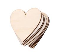 Generic Abbellimenti Artigianali a Forma di Cuore in Legno Naturale per Scrapbooking e Progetti Artistici, Dimensioni Multiple, Confezione da 100, per Decorazioni di Carte Fatte a Mano (80 mm)