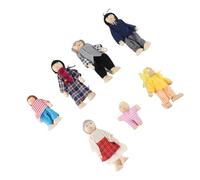 Generic Accessori e Mobili della Casa delle Bambole, Miniatura delle Bambole Miniatura Toy Miniature People Set Accessori per Box/Cover per Bambini per Bambini (Nuovo marionetta a 7 pezzi)