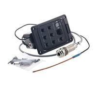 Generic Accordatore Equalizzatore Preamplificatore per Chitarra con Display a LED, Sintonizzatore EQ Preamplificatore con Interruttore di Fase, Accessori Beat Pickup Piezoelettrici per Chitarre