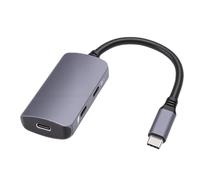 Generic Adattatore per Occhiali da USB C a AR 4K Ad Alta Definizione Ricarica Rapida per/Rayneo/Steam Deck, ROG Ally, Lega di Alluminio Grigia 5,9 Pollici