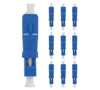 Generic Adattatori per Fibra Ottica Monomodale da 10 Pezzi SC Maschio a Femmina LC a Bassa Perdita di Inserzione per Reti Telecom Ed Ethernet Plastica 4,7 Cm