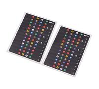 Generic Adesivi per Tastiera Dell'ukulele per Principianti, Guide per Note di Accordi in PVC Leggero e Colorato per un Facile Apprendimento, 2 Pezzi