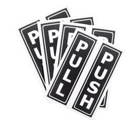 Generic Adesivi Segnaletica Push-Pull per Porte da Ufficio in PVC Nero Set 8 Pezzi Resistenti all'Usura Promemoria per Porte in Vetro per Negozi e Ristoranti
