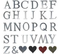 Generic Adesivo da parete 3D, 15 cm, argento - intero alfabeto e numeri - decorazione da parete grande specchio decorazione per la casa, il matrimonio, piccolo adesivo acrilico adesivo da parete