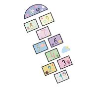 Generic Adesivo Decorativo per Pavimento Camera 30x60cm 2 Pezzi, Decalcomanie Gioco Cartoni Animati per Interni, Adesivi Removibili per Sala Giochi e Cameretta