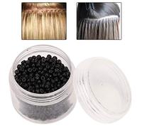 Generic Affidabile 1000 Pz 3mm X 2mm Silicone Micro Collegamenti Anelli Perline Strumento di Estensione Dei Capelli per la Qualità Dei Capelli Nero/Marrone Scuro/Beige Marrone (BLACK)