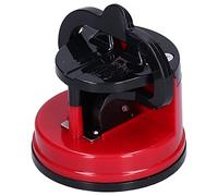 Generic Affilacoltelli Manuale per Affilare le Forbici con Lame in Acciaio Al Tungsteno e Base a Ventosa per Utensili da Domestici Affilatura Efficiente in una Sola Direzione (rosso)