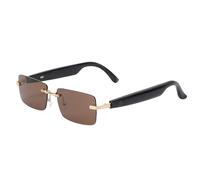 Generic AI Translation Glasses Real Time Translation Occhiali da Sole GPT DeepSeek Modello [Strumento di Ufficio efficiente] [Sound Surround immersivo] (Marrone oro)