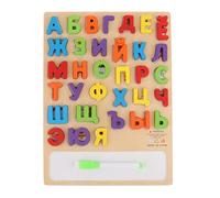 Generic Alfabeto Russo Jigsaw Words Attività Legno Matching Puzzle Set Giocattolo per Bambini, opzione 3
