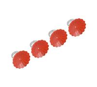 Generic Alimentatore Ad Anelli per colibrì Portatile Compatto Alzati da Vicino per Esterni 4 Pezzi Regalo per Amici per Bambini in Plastica (rosso)