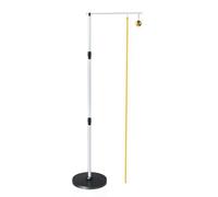 Generic Allenatore Salto Regolabile Integrato con Palo Metallico Verticale Barra Touch Orizzontale Base Stabile E di Indicatore Touch Adatto Ad Atleti di, 1.25-2.45m, With Leather Ruler