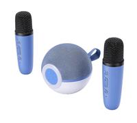 Generic Altoparlante Karaoke Bluetooth Effetti Vocali Divertenti Doppi Microfoni Wireless per di Duetti Materiale ABS (BLUE)