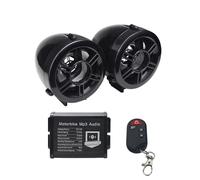 Generic Altoparlante stereo audio per moto, con denti blu, altoparlanti per moto con luci lampeggianti a LED, impermeabile e robusto, uscita 40 W, connettività e USB