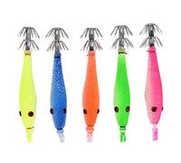 Generic Ami Luminosi per la Pesca dei Calamari per la Cattura di Pesci Notturni 5 Pezzi Adatti per gli Appassionati di Pesca