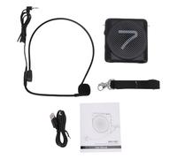 Generic Amplificatori Vocali Portatili con Suono Chiaro e Batteria a Lunga Durata per Insegnare il Discorso dello Yoga, Microfono Cablato per Insegnanti, Dimensioni Senza Materiale (BLACK)