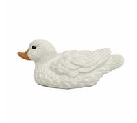 Generic Anatra Finta Decoy Realistica con Tessitura Delle Piume 3D Impermeabile E Rivestimento Contro i Raggi Solari Adatta per Decorazione Esterna Caccia Stagni, Papera Bianca Fondo Piatto